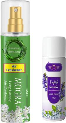 The Ocean Mogra Room Spray 250ml And Lavender Cool Cool Talcum Powder 100gm Pack Of 2
