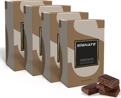 Signate Chocolate Aroma Oil Car Perfume Air Freshener, Long-Lasting Fragrance | Hanging pods | Sweet & Delightful for Cars, Office, Home