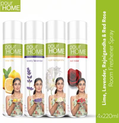POUR HOME Lavender,Rose,Rajnigandha,Lime Spray Lavender,Rose,Rajnigandha,Lime