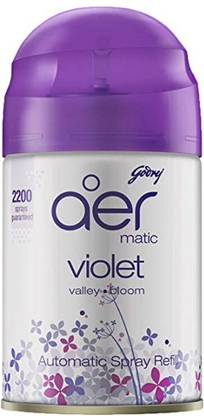 Godrej Violet Car Freshener Spray aer matic, Automatic Air Freshener Refill Pack - Violet Valley Bloom