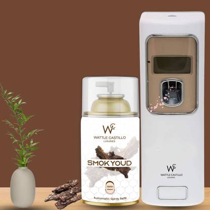 Wattle Castillo Automatic Air Freshener Dispenser(Machine03-Dis+Smokyoud Refill -265ml) 3000+ Automatic Spray WC-Machine03-Dis+Smokyoud