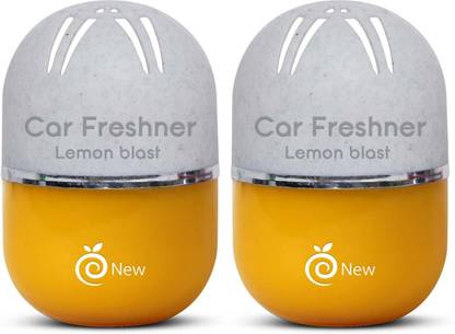 Enew Lemon Blast Car Freshener Diffuser Set RefreshDrive Twist-Activated Car Gel Air Freshener - Lemon Blast