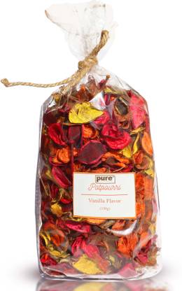 Pure Source India Vanilla Potpourri Vanilla Scented Dried Flowers Home Fragrance Sachet of Petal Potpourri Bags