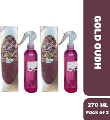 OSR Oudh Spray Gold Oudh Air Freshener 270ml Each (Pack of 2)
