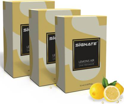 Signate Lemons Car Freshener Aroma Oil Car Perfume Air Freshener, Long-Lasting Fragrance | Hanging pods | Odor Eliminator for Cars, Office, Home
