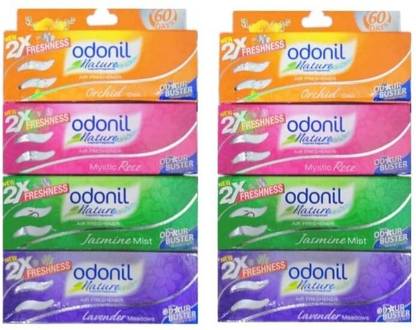Odonil Multi Blocks Nature Air Freshner (Pack of 8) Different Fragnance.