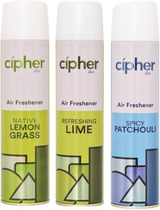 CIPHER lemon grass, refreshing lime, patchouli Spray gorgeous new air freshner