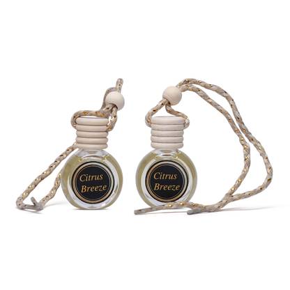 AKSR Set of 2 Citrus Breeze Car hanging Fresheners Aroma Oil Set of 2 Citrus Breeze Car hanging Fresheners