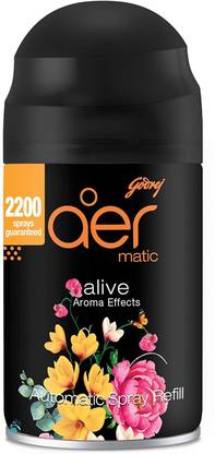 Godrej Aer Matic Refill - Bluetooth Enabled Automatic Air Freshener|Premium Alive (225 ml) Refill Premium Alive Aroma Effect