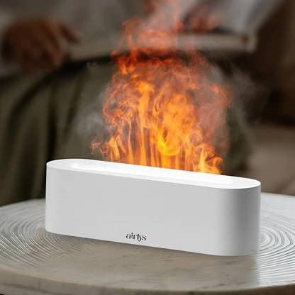 airlys Flame Diffuser: Aromatherapy with 7-Color LED Light, Customizable Timer Diffuser Flame Diffuser: 150ml Aromatherapy with 7-Color LED Light