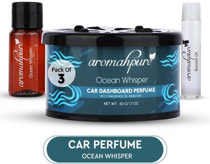 Aromahpure Dashboard Car Perfume with Refreshing Miniature Fragrance Oil |Ocean Whisper Car Freshener Diffuser Set AP-DASHBOARD-REFRESH-OCEAN-WHISPER-50-GR