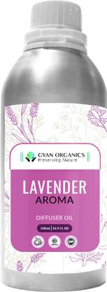 Gyan Organics Lavender Aroma Car Freshener Automatic Spray, Aroma Oil, Diffuser, Spray Aroma Oil Lavender Diffuser Refill Oil Fragrance Lavender Aroma Oil Fragrance for Home Room Office & Washrooms (500ml) Pack Of 1