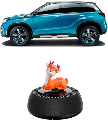 YUNEIK Car Air Freshner Perfume With Fresh Fragrance Solar Rotating Aroma Oil Deer Toy1 Car Solar Y347