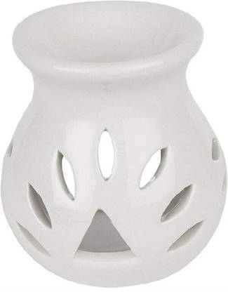 Airroma Ceramic Aroma Oil Burner White Color Diffuser, Diffuser Set, Aroma Oil Oil Burner White Color