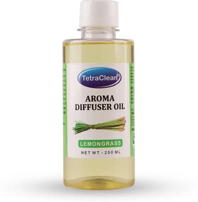 TetraClean Lemon Grass Fragrance Aroma Diffuser Oil (250 ml ) Car Freshener Aroma Oil, Diffuser Lemon Grass Aroma Diffuser Oil