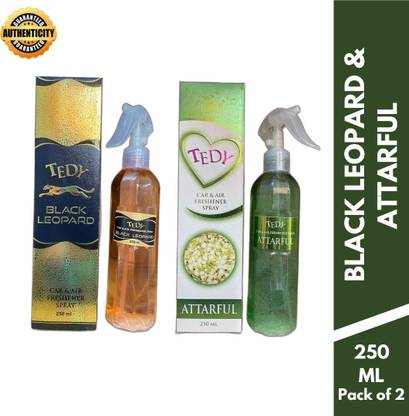 DSP Fresh Spray Tedy Black Leopard & Attarfull Car & Air Freshener Spray 250ml Each (Pack of 2)