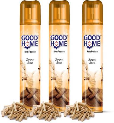Good Home Sandal Long Lasting Room Freshener-Pack Of-3 Spray Sandal