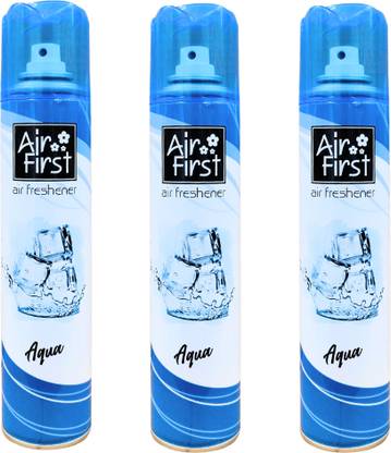 Air first Room Spray Air Freshener Combo Pack of 3 (300ml + 300ml + 300ml) Aqua Car Freshener Spray Air Freshener