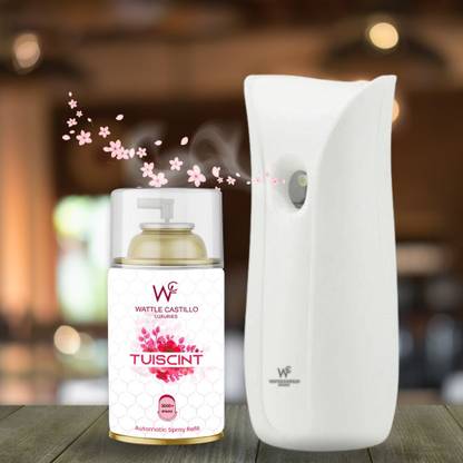 Wattle Castillo Automatic Air Freshener Kit (Machine + Tuiscint Refill - 265ml) 3000+ Sprays Automatic Spray WC-Machine01+Tuiscint