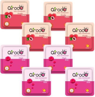 AIRODO Power Pocket Gel Air Freshener | Assorted Mix Scents | Pack of 8 Refill Power Pocket Gel Air Freshener
