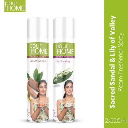 POUR HOME Sacred Sandal & Lily of Valley Room Freshener Spray Sacred Sandal & Lily of Valley Room Freshener Combo