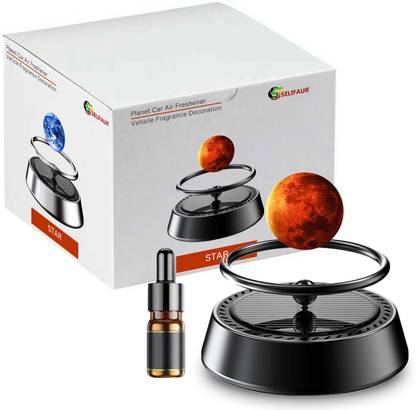 Selifaur Solar Powered Suspension Planet Long Lasting Fragrance Car Air Freshener Car Freshener Diffuser Star Planet