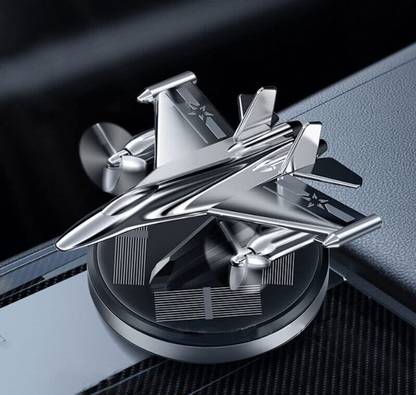 Americolor ® Solar Operated Fighter Jet Airplane, Car Air Freshener Diffuser, Diffuser Set ® Solar Operated Car Air Freshener, Helicopter Solar Energy Rotating Aromatherapy Aviation Al Alloy Diffuser