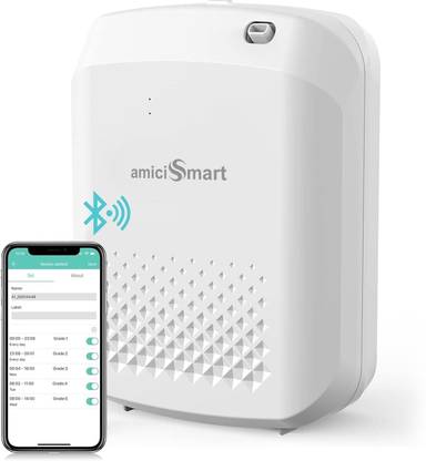 amiciSmart Aroma Diffuser Bluetooth Aroma Diffuser, Waterless Essential Oil Diffuser with Cold Air Diffusion Technology