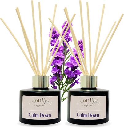 Moonlight Essence Flower Diffuser Set Calm Down, Lavender reed diffuser, Aroma oil (2x120ml)
