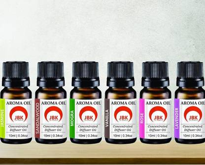 JBK Rose, Lavender, Jasmine, Mogra, Sandalwood, Vanilla Diffuser, Potpourri, Cone, Aroma Oil, Diffuser Set, Refill, Spray, Automatic Spray Aroma oil fragrances