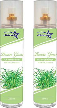 SHIVROH STAR Citrus Spray LEMON GRASS Air Freshener, Room Freshener, Car Freshener 250ml Spray SVRS-LMGR-250ML - Pack of 2