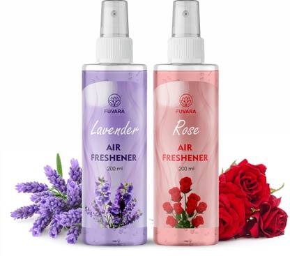 FUVARA ROSE, LAVENDER Car Freshener Spray LAVENDER AND ROSE AIR FRESHENER SPRAY 200ML PACK 2
