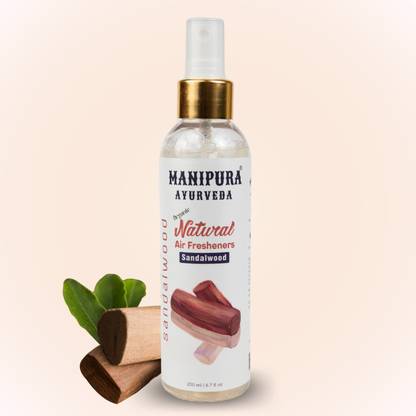 Manipura Ayurveda Pure Organic Sandalwood Room Air Freshener Car Freshener Spray Organic Sandalwood Room Freshener Spray 200 mL