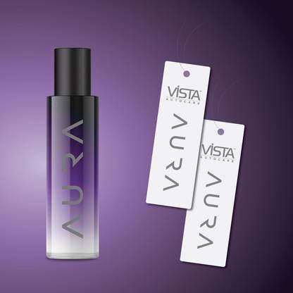 Vista Auto Care Musk Car Freshener Spray Aura Hanging Air Freshener - Musk 30 ml with 2 Hanging Boards 400 + Sprays