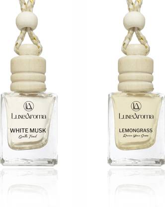 Luxe Aroma White Musk, Lemongrass Diffuser White Musk + Lemongrass Car Perfume Combo