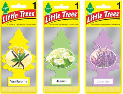 Little Trees Vanillaroma|Jasmin|Lavender|Hang Air |(3 x 1 Units) Car Freshener Aroma Oil Vanillaroma|Jasmin|Lavender|Hanging Trees|Combo of 3