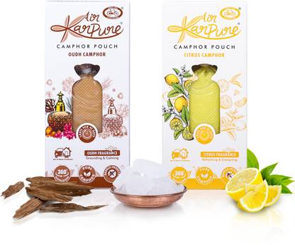 Cycle Karpure Camphor Pouch Combo Oudh & Citrus Fragrance Air Freshener Potpourri Karpure Camphor Pouch Combo