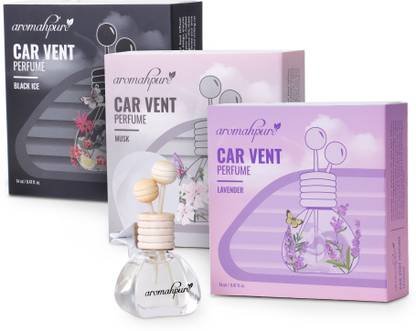 Aromahpure Car Perfume Vent Clip Musk, Lav, Black Ice Car Air Freshener Last upto 30 days Car Freshener Diffuser VENT-POD-3