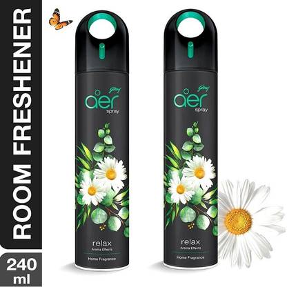 Godrej Aer Relax Aroma Effects Spray Premium Air Freshener For Home & Office | Relax Aroma Effects (240ml)