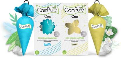 CamPure Cone Air Freshener - Original & Mogra - Pack of 2 Potpourri Cone Air Freshener - Original & Mogra - Pack of 2