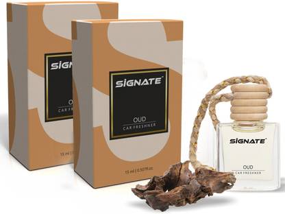 Signate Oud Aroma Oil Car Perfume Air Freshener, Long-Lasting | Calming pods | Odor Eliminator for Cars, Office, Home