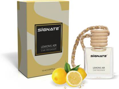 Signate Lemon Car Freshener Aroma Oil Car Perfume Air Freshener, Long-Lasting | Calming pods | Clean & Zesty Air Freshener for Car, Office, Home