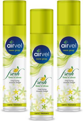 Airvel Fresh Lime 'n' citrus Spray Lime Citrus Freshener Spray Refreshes Instantly Eliminates