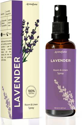 Aromafume Lavender Spray Lavender Room, Linen & Pillow Spray| 100ml/3.38 fl oz | with Pure Lavender Essential Oil | Aromatherapy Spray for Relaxation, Sleep & Stress Relief | Mist for Bedding, Fabrics