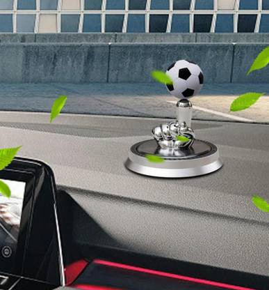 WLEWORLDLOOKENTERPRISES ™Football On Finger Solar Powered Car Perfume Diffuser/Dispenser Car Dashboard, Diffuser Dispenser For Car Dashboard, Auto Rotation Fan, Perfume liquid & Organic Fragrance