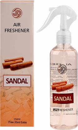 JETHARAM DAWARJI INTERNATIONAL Sandal Air Freshener | Refreshing Room Car Freshener Spray Sandal Air Freshener - 250ml | Refreshing Room Spray | Invigorating Aromatherapy for a Wave of Freshness