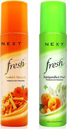 NEXT Always Fresh Sandal & Marigold and Rajanigandha & Peach, Room Air Freshener Spray Nature Inspired