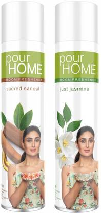 POUR HOME Sacred Sandal & Just Jasmine Spray Sacred Sandal & Just Jasmine Room Freshener Combo