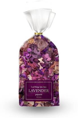 Soul & Scents Lavender Potpourri Lavender Potpourri 140g - Dried Flowers Fine-Living Fragrance, Natural Decoration and Mood Enhancer for Home Decor