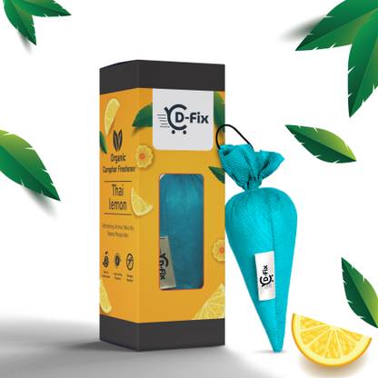 D-fix Thai Lemon Fragrance 100% Pure & Organic Camphor Pouch Air Freshener Potpourri 100% Pure & Organic Camphor Pouch for Car, Room, Bathroom & Air Freshener